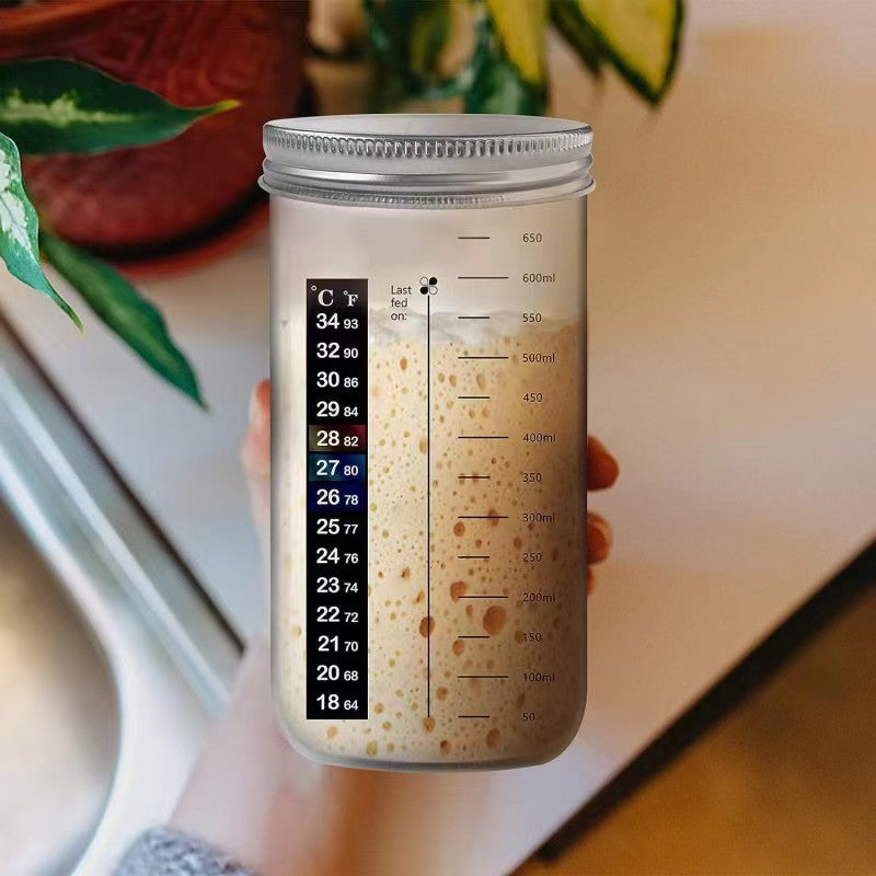 24oz Fermentation Jar with Lid & Thermometer