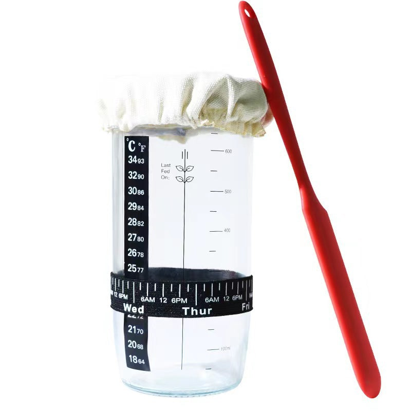 24oz Fermentation Jar with Lid & Thermometer