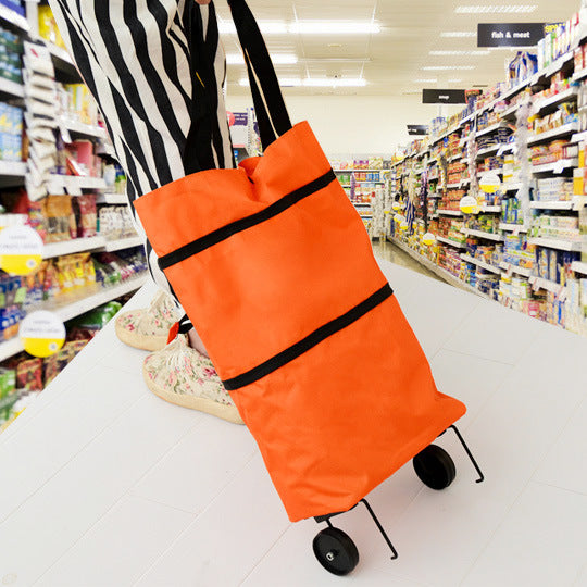 Foldable Shopping Trolley with Wheels